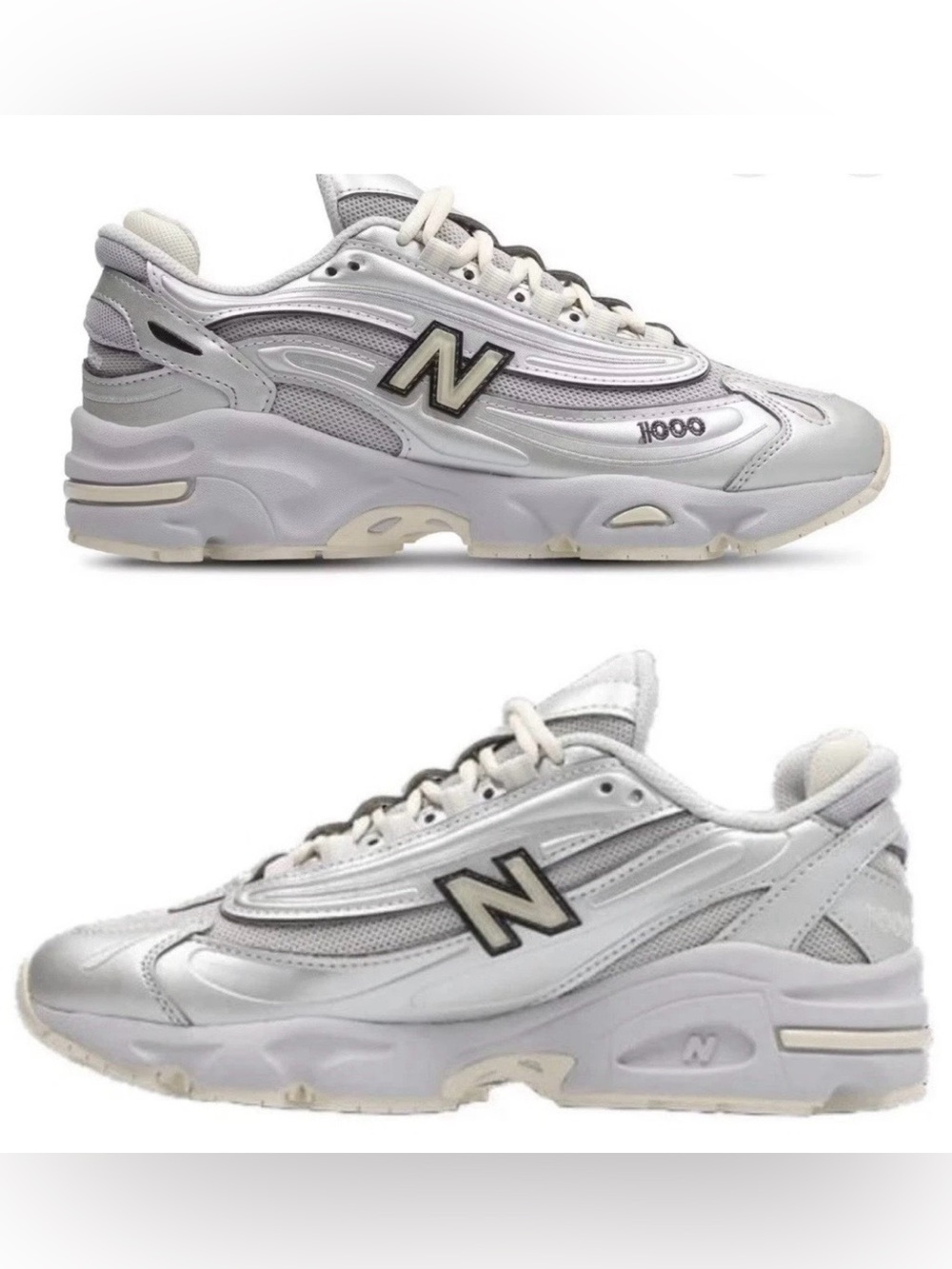 New Balance 1000 💅 NB Light Silver White M1000FLV U028858 Sz 9 NEW - Picture 3 of 5